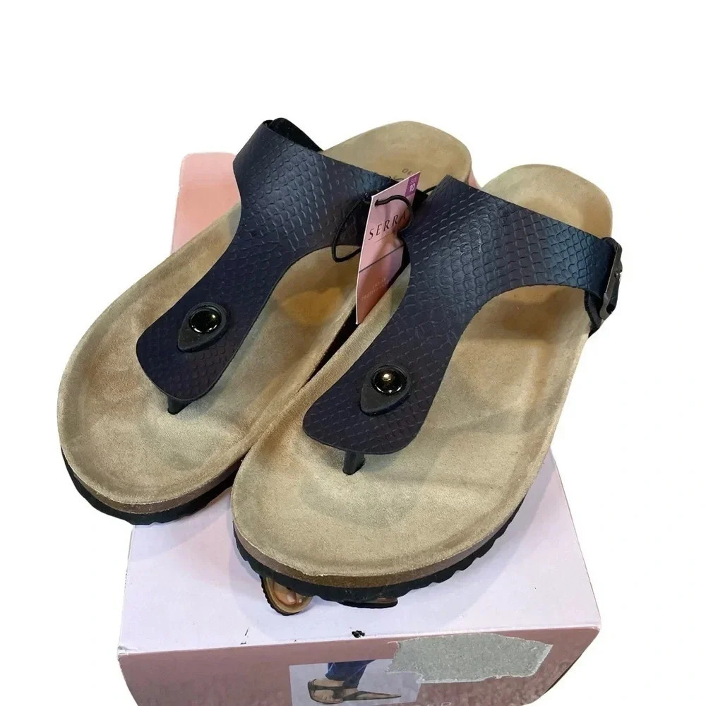 Serra ladies cork footbed sandals Sz 10 • NWT - Picture 2 of 6